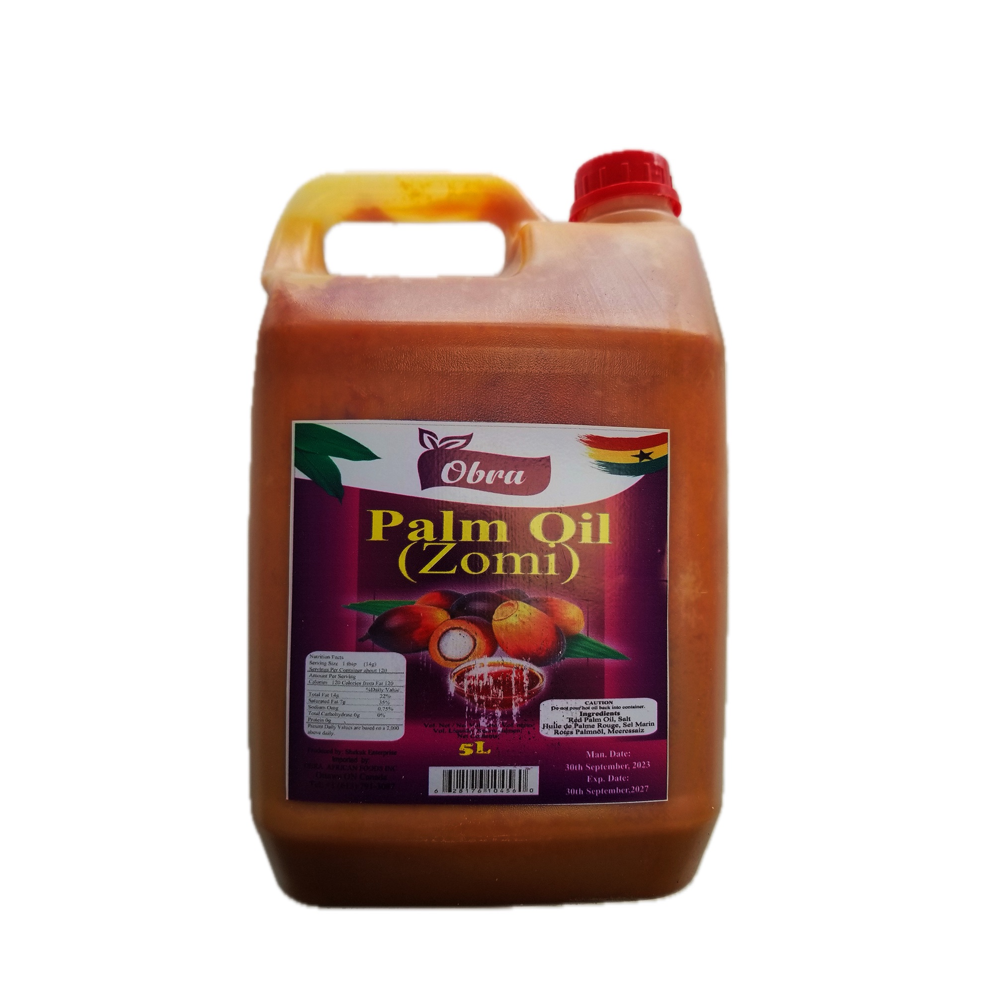 Obra Zomi Palm Oil 5L Keg